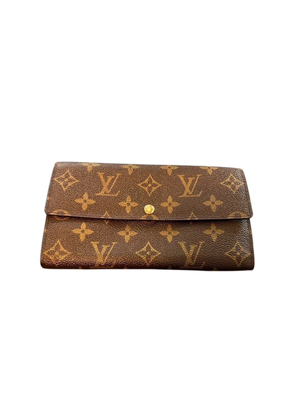 Authentic Louis Vuitton Monogram Sarah Long Wallet Envelope Flap Bifold